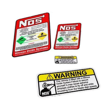 NOS Nitro Sticker - Racing Lachgas N2O Systeem (10 x 13cm) - VCTparts.nl