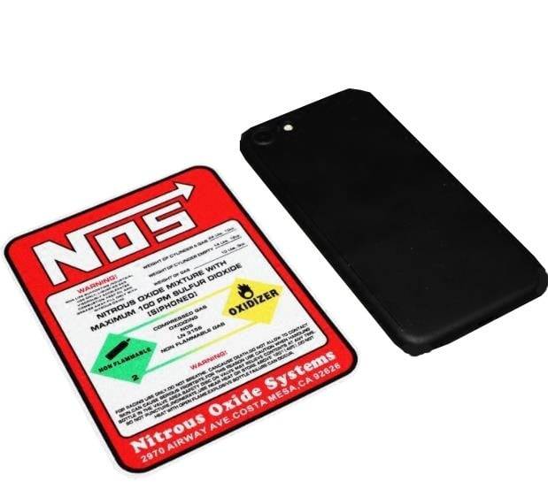 NOS Nitro Sticker - Racing Lachgas N2O Systeem (10 x 13cm) - VCTparts.nl