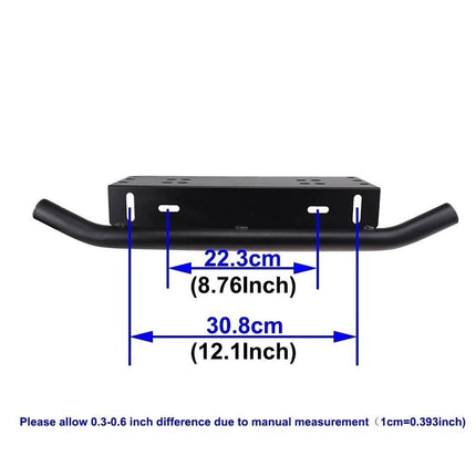 Nummerplaat Bull Bar Zilver - Kentekenhouder Beugel Bullbar - VCTparts.nl