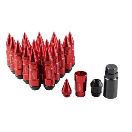 Racing Wielmoeren M12x15 Spiked Lug Nuts - Rood (Set 20) [Wielbouten - Race Moeren] - VCTparts.nl