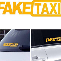 Reflecterende Fake Taxi Sticker - Gele Faketaxi (set) - VCTparts.nl