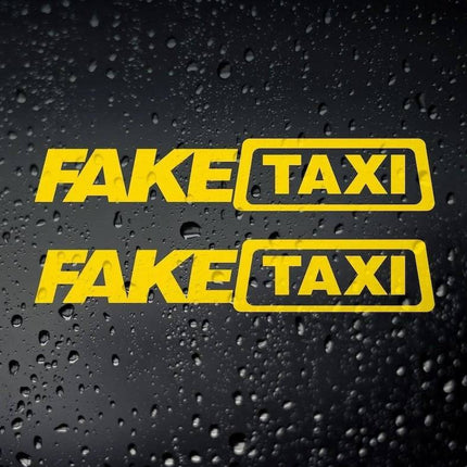 Reflecterende Fake Taxi Sticker - Gele Faketaxi (set) - VCTparts.nl