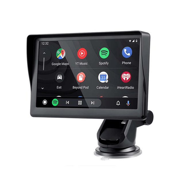 Smart Navigatiesysteem Touchscreen Scherm met Zuignap 7inch Scherm [Draadloos Apple Carplay & Android Auto]