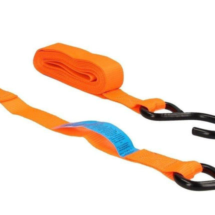 Spanband Oranje met Haken en Ratel (5 meter) - VCTparts.nl