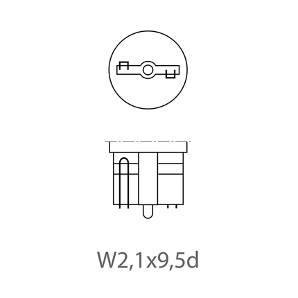 T10 Halogeen Wit Autolamp 12V 5W W21x95d (set 2 stuks) - VCTparts.nl