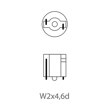 T5 Halogeen Wit Autolamp 12V 12W W2x46d (set 2 stuks) - VCTparts.nl