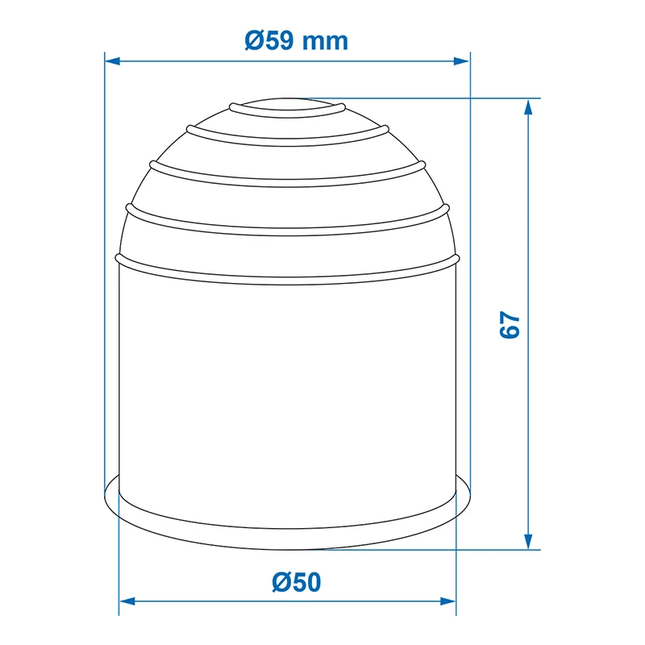 Trekhaakdop Kunststof Universeel voor Trekhaakkogel - Chroom Zilver - VCTparts.nl