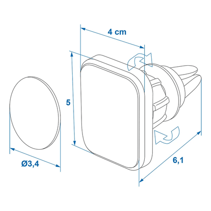 Universele Smartphone Houder Magneet voor Ventilatierooster - VCTparts.nl