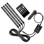 Voertuig Universele Interieur Instapverlichting ledstrip 4 Strips voor Onder Stoel en Dashboard RGBW - VCTparts.nl