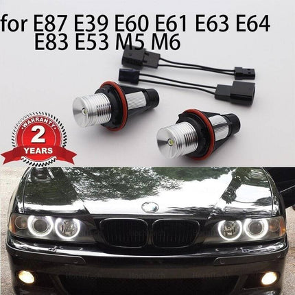 Witte led 6500K H8 Canbus Angel Eye Verlichting Voor Bmw E87 E39 M5 E60 E61 E63 E64 X3 E83 X5 E53 - VCTparts.nl