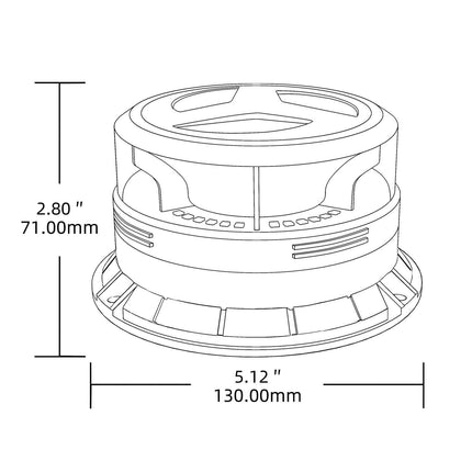 Zwaailicht Stroboscoop Waarschuwingslamp 12/24V IP56 Blauw - VCTparts.nl